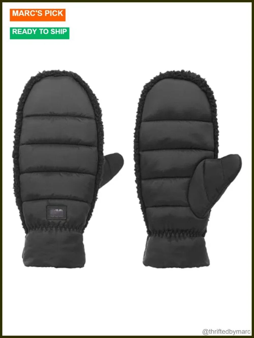 Water-Resistant Nylon Mittens with Recycled Polyester Insulation, Pull-On Style